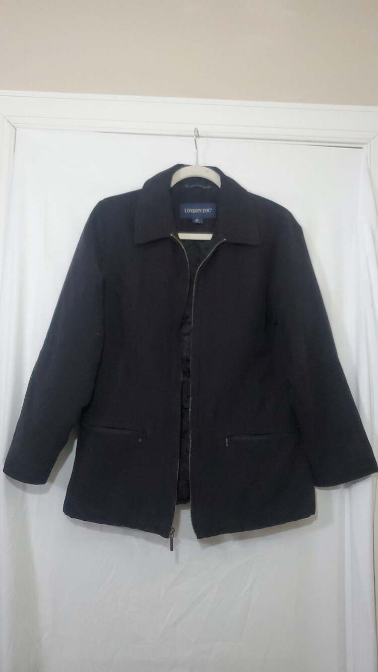 London Fog All Weather Suede Zip-Up Jacket Size M Petite